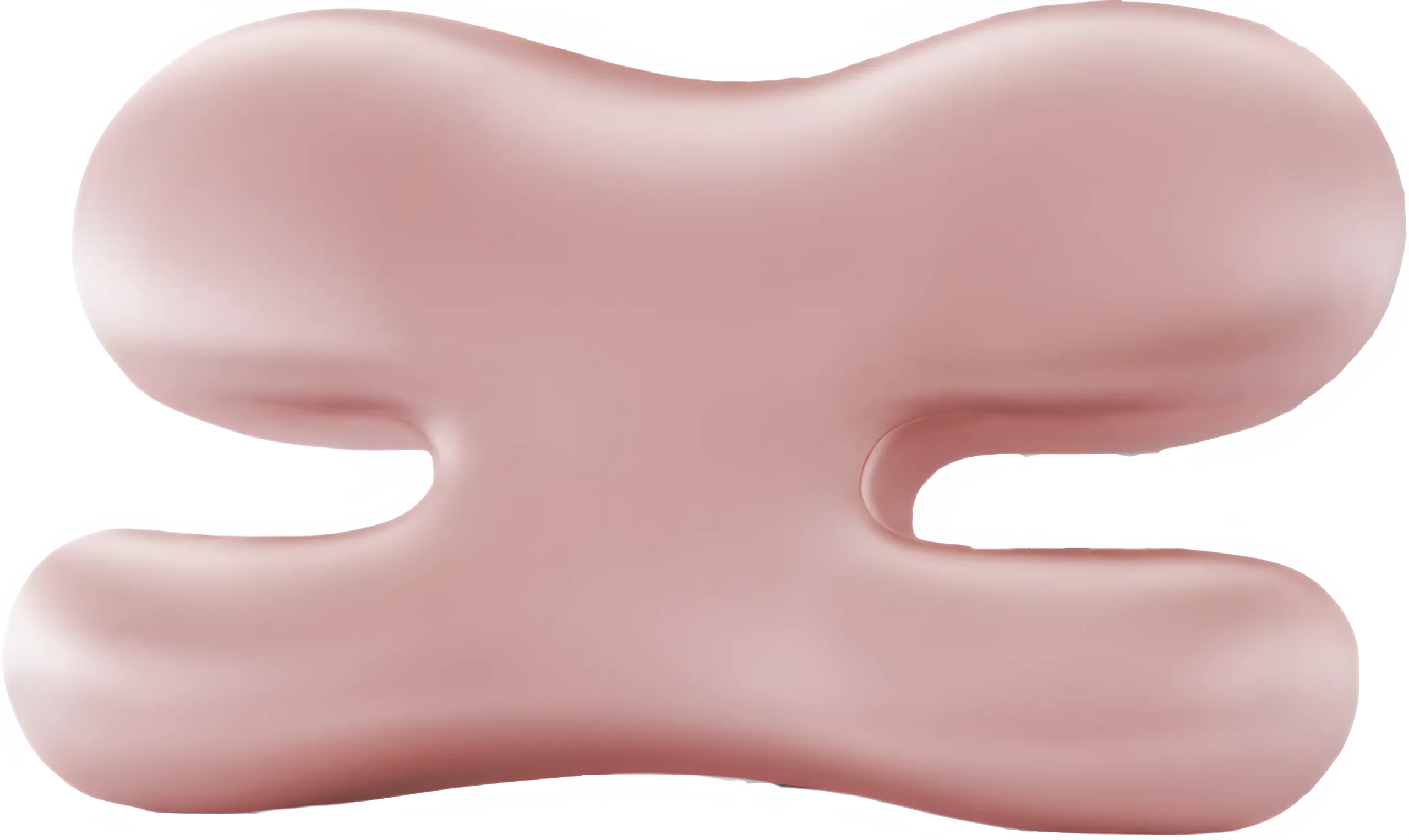 Pink ergonomic neck support pillow