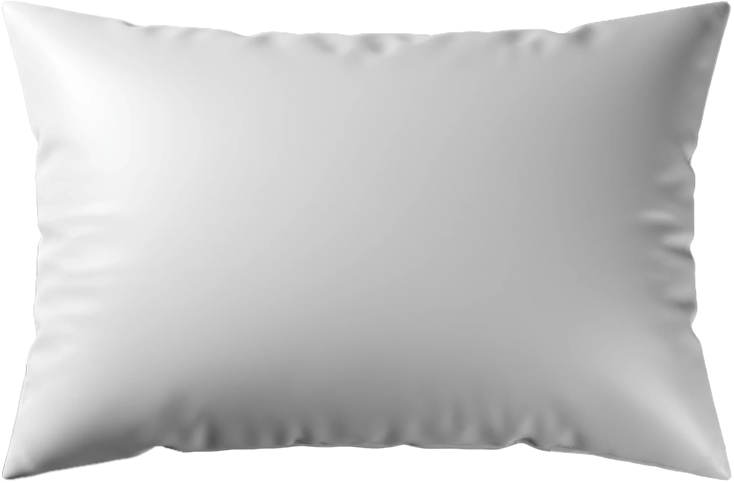 Soft white pillow on plain background